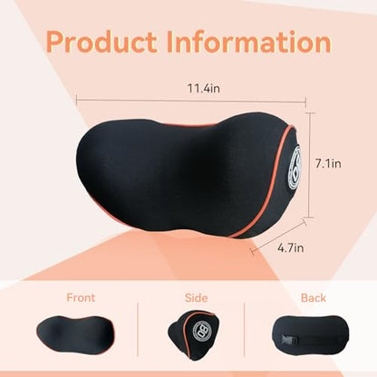 SPRFUFLY Really Comfy Car Headrest Pillow, Soft Car Neck Pillow for Driving - color: Orange