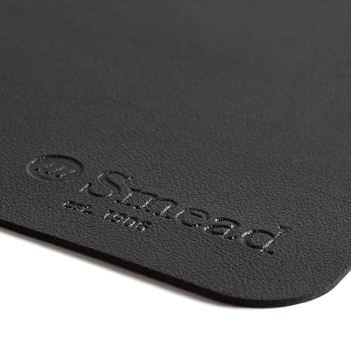 Smead Vegan Leather Desk Pad Mat, Office Desk Mat, Medium, Charcoal Gray | Waterproof desk pad protector, writing mat and desk blotter. Non-slip suede grips under a keyboard, mouse and notepad. - color: Charcoal Gray, size: 15.7" x 31.5"