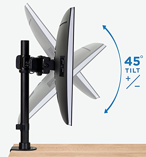 Mount-It! Dual Monitor Desk Stand, C-Clamp & Grommet Base