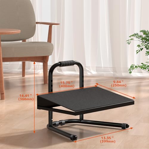 Height Adjustable Under Desk Foot Rest with Soft Grip Handle