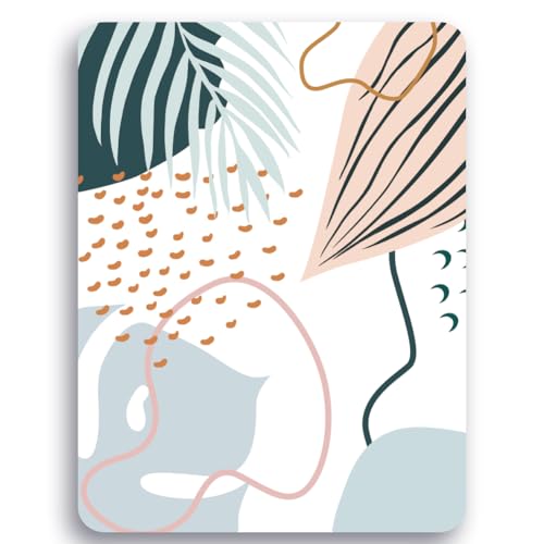 Audimi Small Mouse Pad 6 x 8 Inch, Mini Mouse Pad Thick for Laptop Wireless Mouse Home Office Travel, Portable, Washable (Modern Abstract Leaves) - color: Modern Abstract Leaves