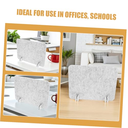Desk Divider Partition Felt Privacy Panel 40x30cm Silver Gray, Acoustic Desktop Shield for Student Desks and Office Cubicles, 2pcs Classroom and Workspace Barrier