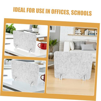 Desk Divider Partition Felt Privacy Panel 40x30cm Silver Gray, Acoustic Desktop Shield for Student Desks and Office Cubicles, 2pcs Classroom and Workspace Barrier