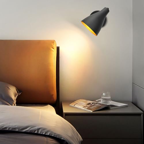 Pathson Set of 2 Adjustable Wall Sconce with Dimmer Switch - color: Black Type-1(2-pack)