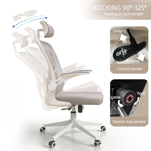 Ergonomic Office Desk Chair High Back Mesh Computer Chair (06Khaki, Chair) - color: 06khaki