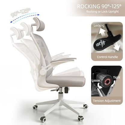 Ergonomic Office Desk Chair High Back Mesh Computer Chair (06Khaki, Chair) - color: 06khaki