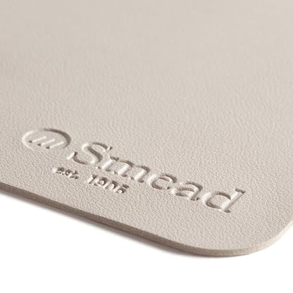 Smead Vegan Leather Desk Pad Mat, Office Desk Mat, Medium, Sandstone Beige | Waterproof desk pad protector, writing mat and desk blotter. Non-slip suede grips under a keyboard, mouse and notepad. - color: Sandstone Beige, size: 15.7" x 31.5"