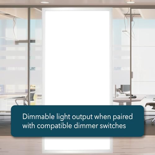 GT-Lite 2 Pack 2'x4' 5500 LM LED Flat Panel,White Trim - color: White, size: 4ft x 2ft