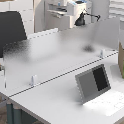 Desk Privacy Divider for Office, Acrylic Frosted Desk Privacy Panel, Translucent Privacy Screen Panel, Clamp-on Screen Partitions Divider for Office School Dorm,39.4x11.8in/100×30cm - size: 39.4x11.8in/100×30cm