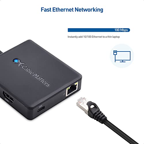 Cable Matters USB C Hub with HDMI, DisplayPort, VGA, Ethernet, Charging