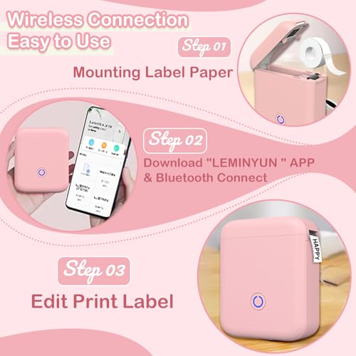 P11 New Version Label Maker Machine with Tape,300DPI Bluetooth Label Printer, Portable Thermal Printer,Sticker Maker for Organizing Home Office School (White)