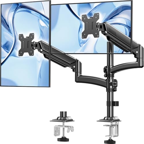 Dual Monitor Stand for Computer Screen up to 32", Holds 22 lbs Each