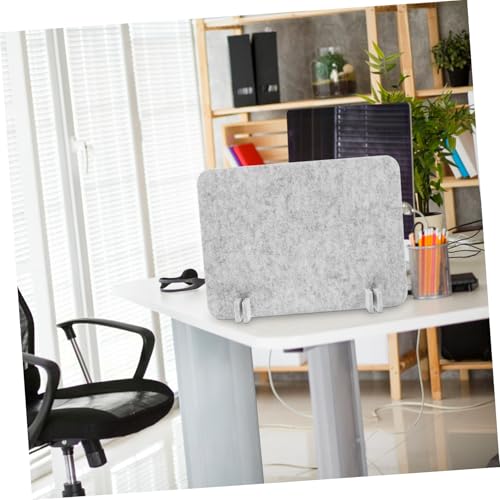 Lurrose Acoustic Desk Divider with Freestanding Design Noise-reducing Felt Panel for Office and Classroom Use Easy Installation Lightweight Gray Color