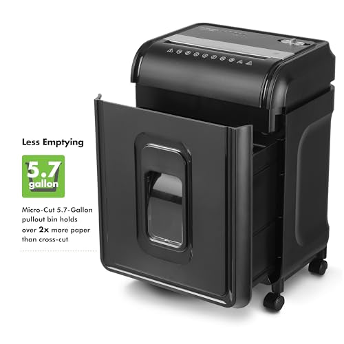 Aurora AU1275MB High-Security 12-Sheet Micro-Cut Paper and CD/Credit Card Shredder/ 5.7-Gallon Pullout Basket/60 Minutes Run Time - style: 12-Sheet Micro-Cut