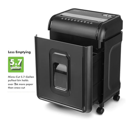 Aurora AU1275MB High-Security 12-Sheet Micro-Cut Paper and CD/Credit Card Shredder/ 5.7-Gallon Pullout Basket/60 Minutes Run Time - style: 12-Sheet Micro-Cut