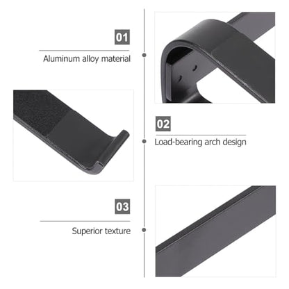 Lurrose Aluminum Laptop Stand Cooling Riser Holder for Desk with Ventilated Platform, Multipurpose Laptop Accessories for Home and Office Use, Black