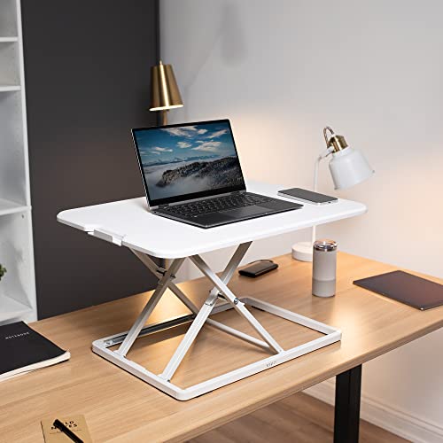 VIVO White 26 in Single Top Standing Desk Converter, DESK-V001JW - color: White, size: 26"