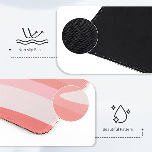 iCasso Desk Pad,Desk Matt for Desktop,Cute Mouse Pad,Pink Topographic - color: Pink Topographic