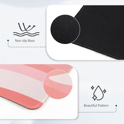 iCasso Desk Pad,Desk Matt for Desktop,Cute Mouse Pad,Pink Topographic - color: Pink Topographic