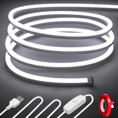 Cozylady LED Lights Strips for Decoration 120 LEDs/m, CRI>90, 5V Dimmable Light Strip, 180° Even Lighting, IP20 Indoor, Flexible LED Tape for Room Decoration (1M/3.28Ft-USB-Cold White) - size: 1M/3.28Ft-USB-Cold White