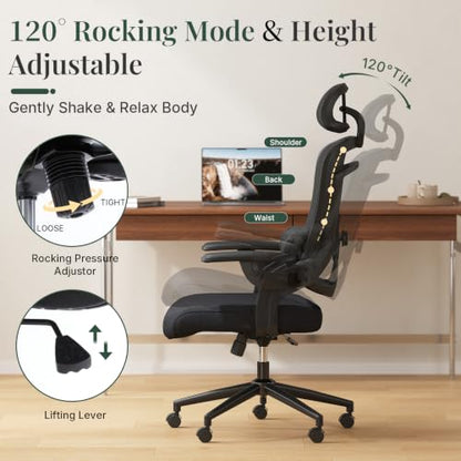 Ergonomic Home Office Chair, Computer Desk Chair, Mesh