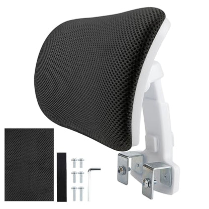 Office Chair Headrest Attachment Head Support Cushion Chair Mesh Head Rest Black Mesh Frame Adjustable Height Angle for Ergonomic Office Chair - color: Color 2