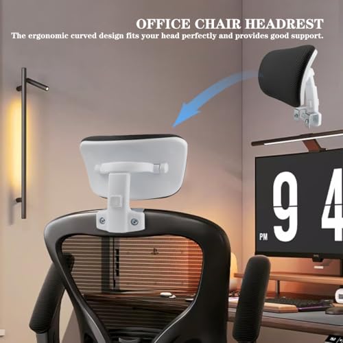 Office Chair Headrest Attachment Head Support Cushion Chair Mesh Head Rest Black Mesh Frame Adjustable Height Angle for Ergonomic Office Chair - color: Color 2
