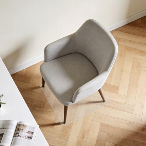 Plastic Chair Mat for Hard Floors, 19×19 Inch Floor Protector for Hardwood Tile Laminate, Non-Slip Office Chair Mat for Desk Rolling Chair, Small Square Mat for Home Office - size: 19" x 19" (for hard floors)