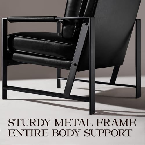 Yaheetech Mid-Century Modern Accent Chairs Set of 2, Black - color: Black, size: Set of 2