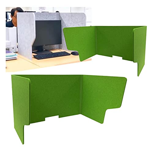 Desk Privacy Panel, Dividers for Student, Freestanding Office with Cutout, for Call Centers/Offices - color: Green, size: 39in/100cm
