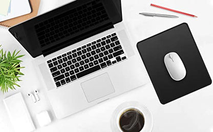 Mouse Pad Bundle Stitched Edges Premium Waterproof Gaming Mouse Mat Pad, Extends Battery Life Non-Slip Rubber Base Thick Black Mousepad for Laptop Computer & PC, 11 x 8.7 inch, Black-Pack of 6 - color: Black - Standard - 6 Packs