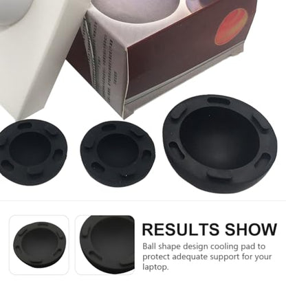SOLUSTRE Laptop Cooling Ball Pad 4Pcs Silicone Heat Dissipation Feet Riser Stand for Notebook Computer Support and Anti-Slip Cooling Elevator