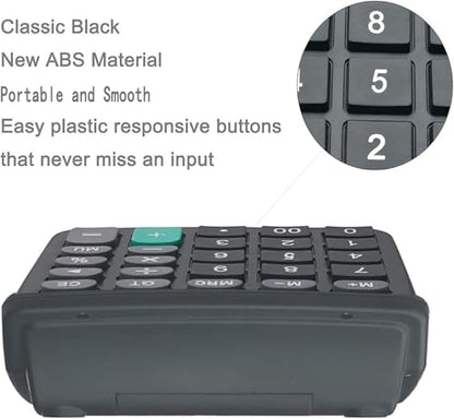 Calculators, BESTWYA Large Button Desk Calculator (Black, Pack of 5) | 12-Digit Dual Power Angled LCD Display Handheld Desktop Feature for Office, School, Home - color: Black, Pack of 5