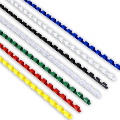 Rayson CR-8-100-M Plastic Binding Combs 5/16in. 21-Ring, 40-Sheet Capacity, Colorful Comb Binding Spines, Max. Binding A4 Size Paper (8.3"×11.7"), Box of 100 - size: 5/16", style: A4 - Available in 7 Vibrant Colors