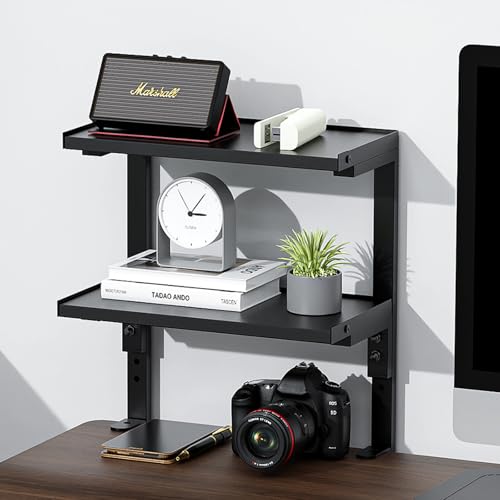 2-Tier Desk Shelf - color: Black