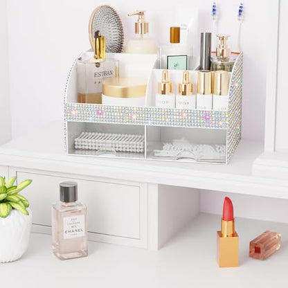 COMFYROOM Makeup Organizer, Bathroom Organizer (Bling White) - color: Bling White