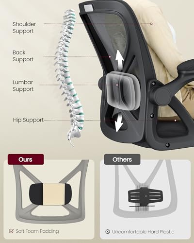 VASAGLE Ergonomic Mesh Office Chair with Adjustable Lumbar Support