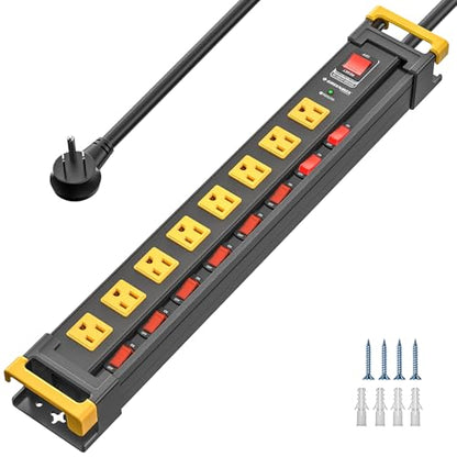 8 Outlet Heavy Duty Surge Protector Power Strip - size: 8 Outlet, style: 6FT