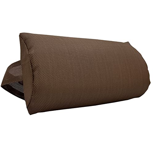 Ostlttyn Zero Gravity Chair Replacement Pillow Headrest with Elastic Band, Universal Soft Removable Padded Cushion Head Pillow for Zero Gravity Lounge Chair, Folding Patio Lawn Recliner Chair, Brown - color: Brown, size: 1 Pack