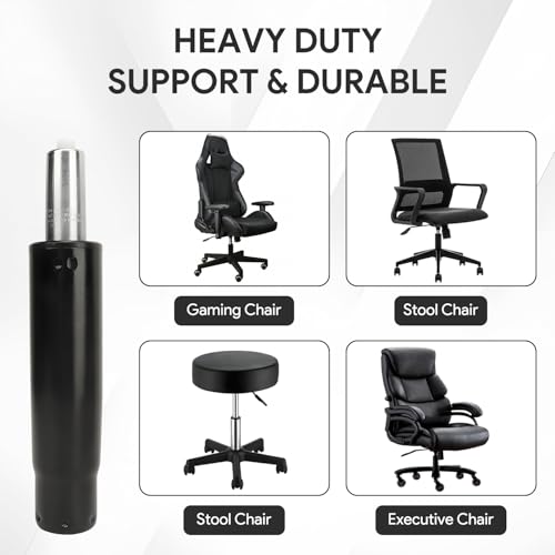 Chair Gas Lift 1.5 Inch Cylinder Office Chair Cylinder Replacemen Universal, Heavy Duty Hydraulic Piston Cylinder for Desk Chair, Gaming Seat Part