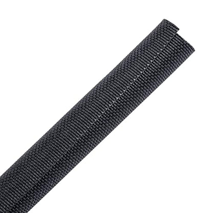 Automotive Wire Sheathing Split Braided Wire Loom 1/2"-16ft | Black Self-Wrap Braided Cable Sleeves Wire Loom Tubing Cord Organize for Wires/Audio Video Cable/Multi-Cable Strings - style: 1/2" - 16 Feet