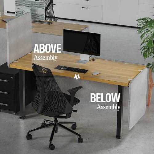 Universal Desk Privacy Panel – Heavy-Duty Desk Divider & Office Partition - Privacy Screen for Workspaces & Cubicles (1-Pack, 48" x 24") - size: 48" x 24"