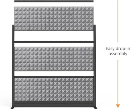 Stand Up Desk Store Studio Modular Wall and Sound Absorbing Room Divider | Sound Dampening Acoustic Panels for Office Cubicle | Noise Reduction and Noise Canceling Office Partition (70'' x 70'') - size: 70" x 70"