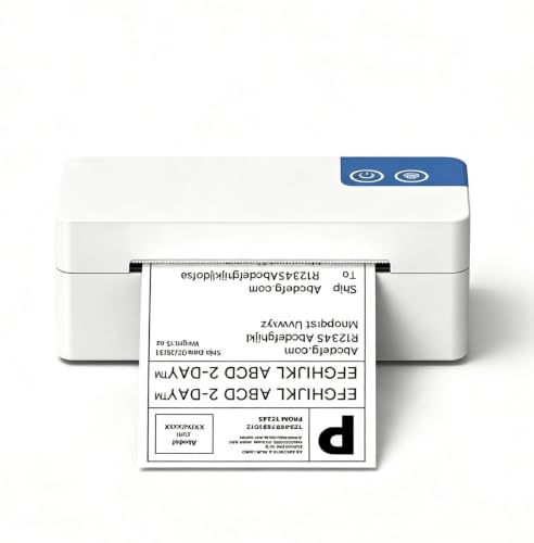4x6 Bluetooth Thermal Shipping Label Printer, Portable Label Printer | Wireless Portable Mailing Shipping Printer for USPS UPS Amazon Shopify Etsy - Compatible with iPhone Android Windows & Mac