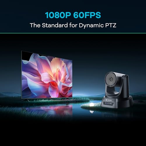 TONGVEO 3X Optical Zoom PTZ Camera AI Auto-Tracking HDMI USB 3.0 1080P 60fps Wide-Angle for Video Conference Business Meeting Live Streaming Online Learn with Zoom YouTube Teams OBS and More - color: Midnight