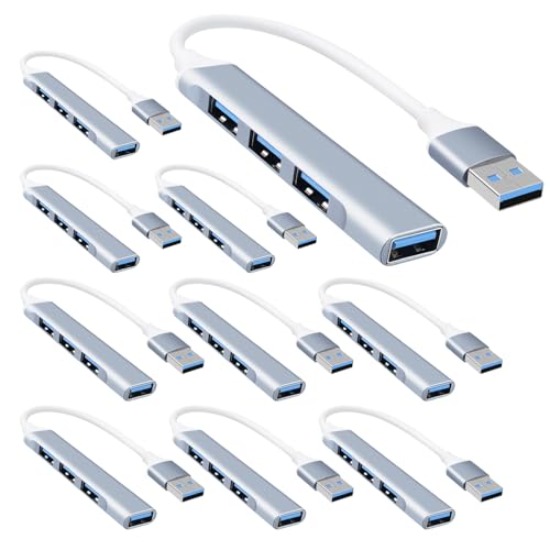 10-Pack USB Hub Port Splitter: 4-Port USB Port Expander - size: 10-Pack