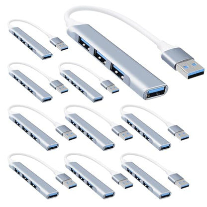 10-Pack USB Hub Port Splitter: 4-Port USB Port Expander - size: 10-Pack