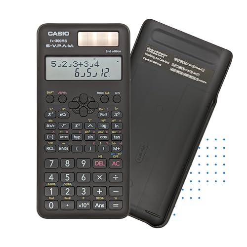 Casio fx-300MS Plus 2nd Edition – Standard Scientific Calculator with 2-Line Display | 10-Digit LCD, Trig, Stats, Fractions | Ideal for High School Algebra, Trigonometry & Test Prep