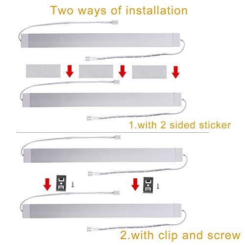 LABOREDUCER LED Under Cabinet Lighting Plug in Warm White 6 Pack,12inches Bar Dimmable Under Cabinet Lights, Under Counter Lights for Kitchen Ultra Slim LED Lights Hardwired Linkable 24V - color: Warm White 2700K