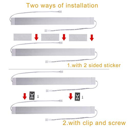 LABOREDUCER LED Under Cabinet Lighting Plug in Warm White 6 Pack,12inches Bar Dimmable Under Cabinet Lights, Under Counter Lights for Kitchen Ultra Slim LED Lights Hardwired Linkable 24V - color: Warm White 2700K